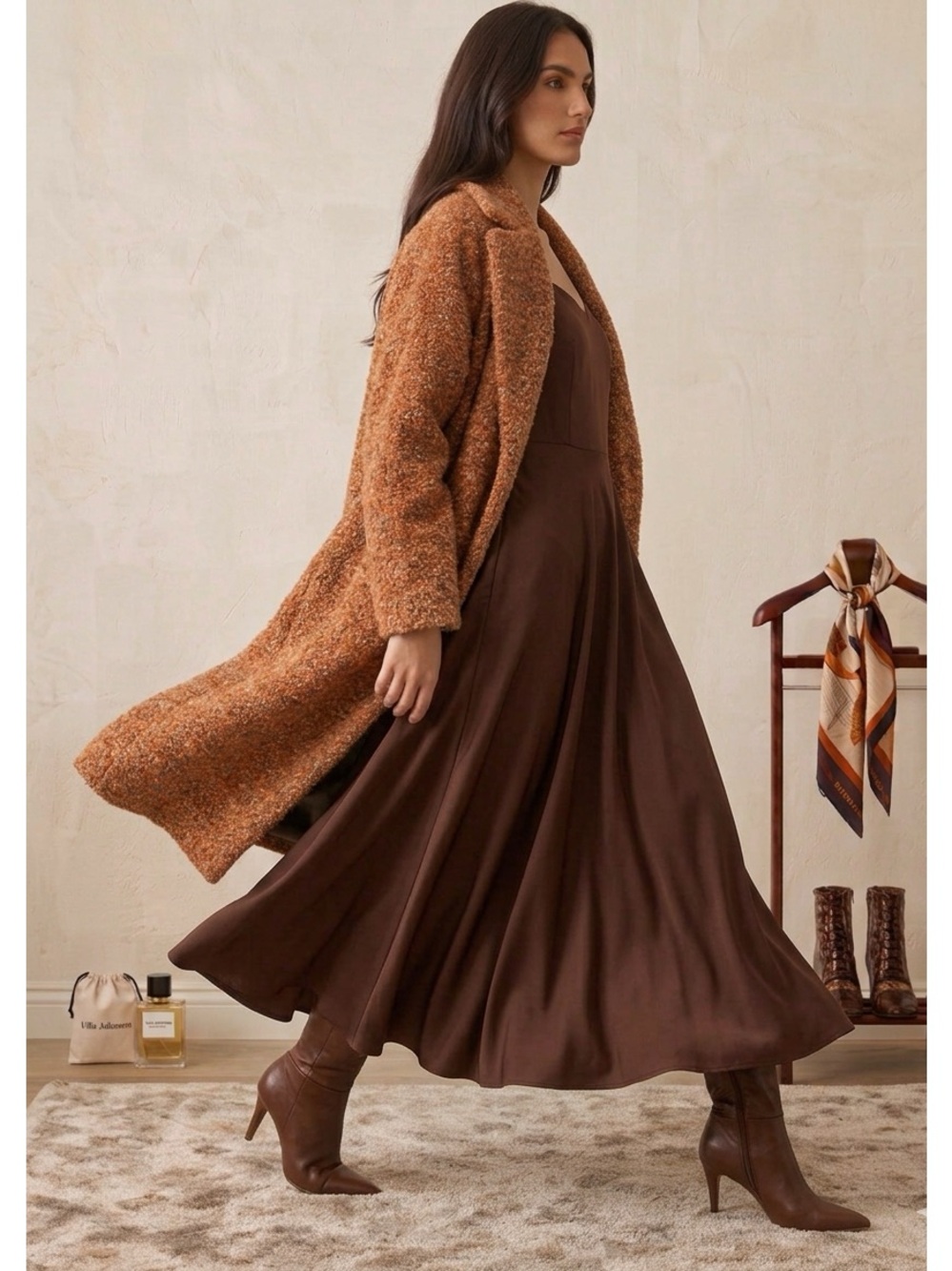 🍁ULLA JOHNSON Luxury Alpaca Wool Lana coat in Bronzite - RARE